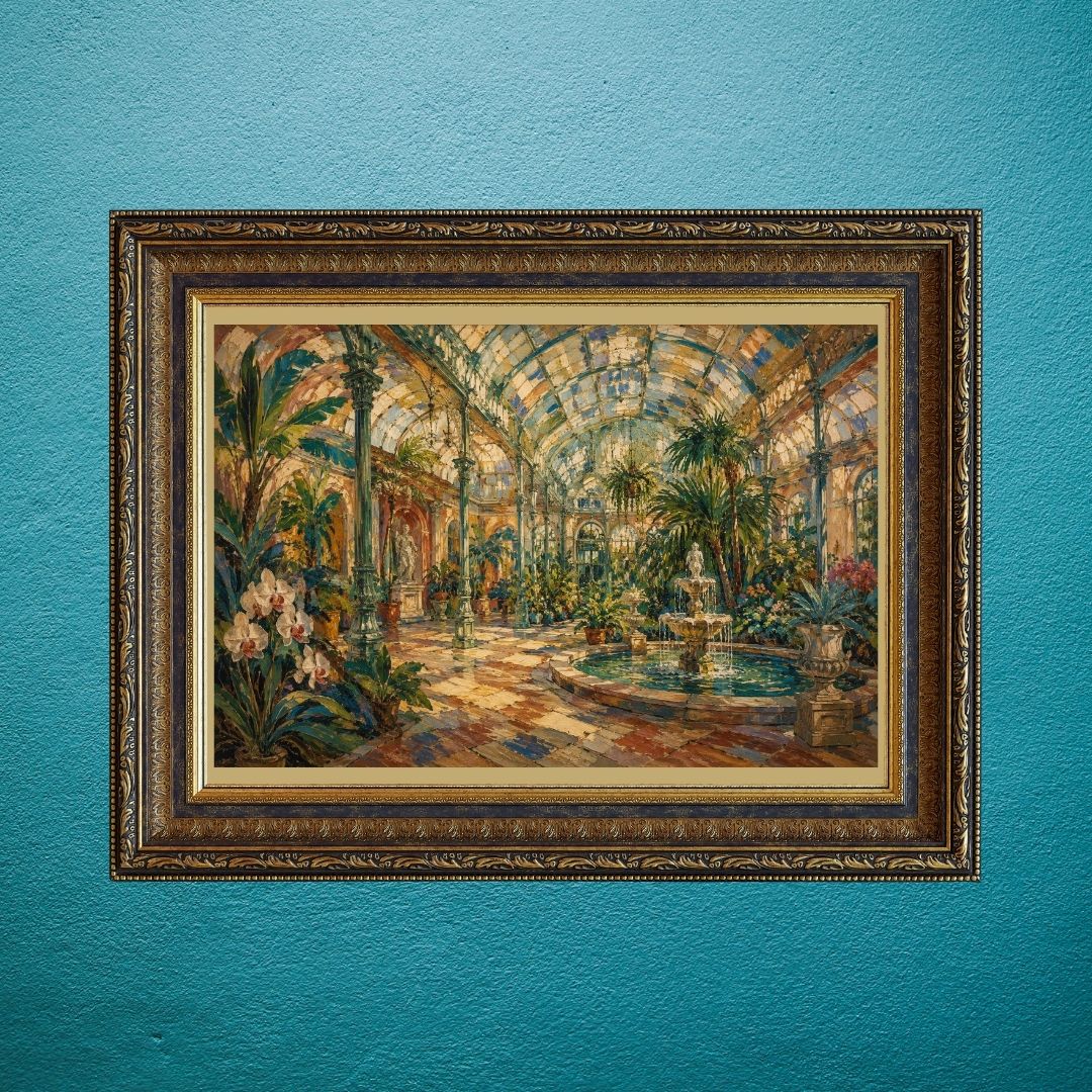 Living Sanctuary Glows Beyond Timeless Botanical Dreams And Harmony | Fresco Digital Artwork