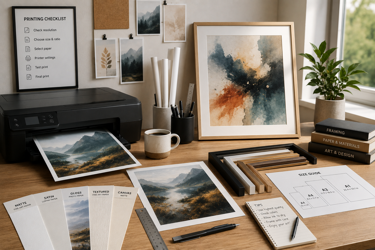 How to Print Digital Artwork at Home or Professionally: A Complete Display Guide