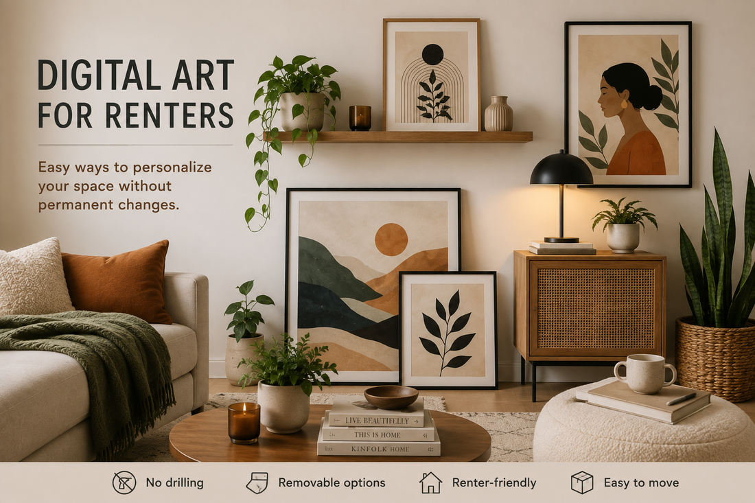 Digital Art for Renters: Easy Ways to Personalize Your Space Without Permanent Changes