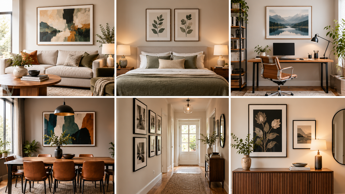 Printable Wall Art for Every Room: Styling Ideas for Living Rooms, Bedrooms, Offices, and More