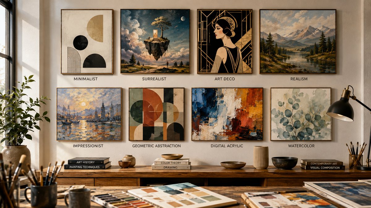 Digital Painting Styles: From Minimalist and Surrealist to Art Deco and Realism