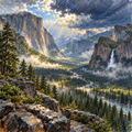 Thunderwashed Yosemite in Marker Lines and Renaissance Light by Digital Artwork Gallery