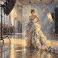 Sculpted Couture in Shimmering Alkyd Light and Impressionist Atmosphere by Digital Artwork Gallery