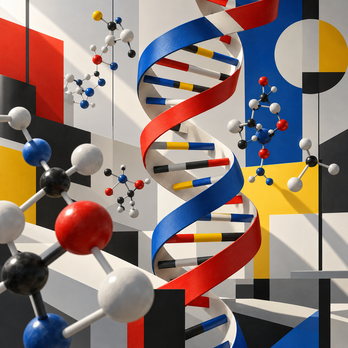 Helical Matter in Constructive Light and Molecular Balance by Digital Artwork Gallery