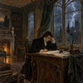 Lightning Through Wax and Shadow in a Restless Study by Digital Artwork Gallery