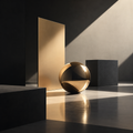 Hard Light Crossing Silent Surfaces in a Controlled Studio Study by Digital Artwork Gallery