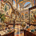 Natural History in Waxed Light — Post-Impressionist Encaustic by Digital Artwork Gallery