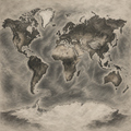 Minimal World in Charcoal Silence — Realism Charcoal by Digital Artwork Gallery