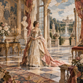 Baroque Princess in Ordered Light — Neoclassicism Collage by Digital Artwork Gallery