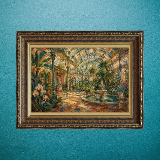 Living Sanctuary Glows Beyond Timeless Botanical Dreams And Harmony | Fresco Digital Artwork
